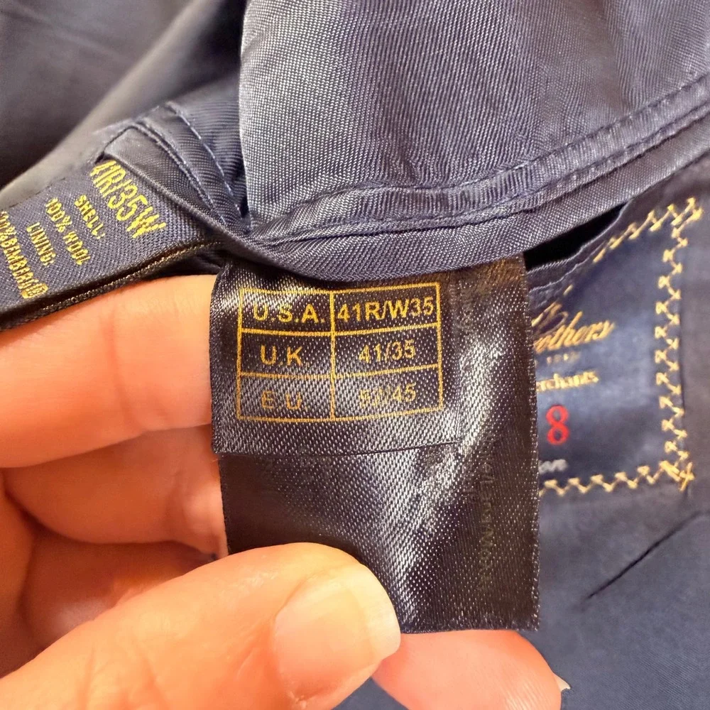 Brooks Brothers Blazer Men 41R‎ Navy 1818 Madison Saxxon Wool USA